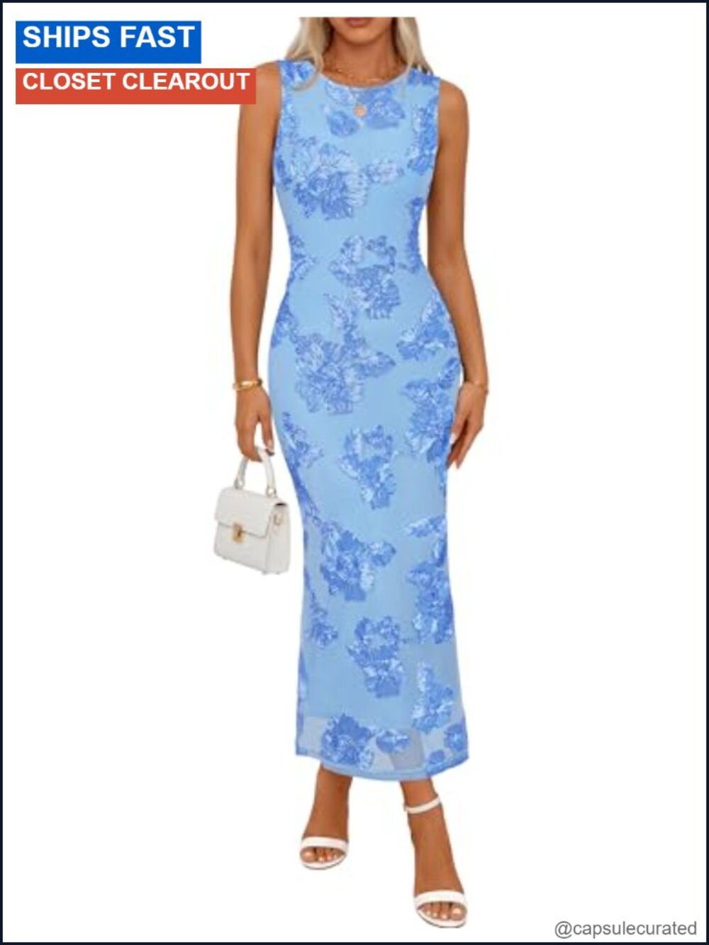 Women's Floral Mesh Bodycon Maxi Dress Formal Wedding Guest